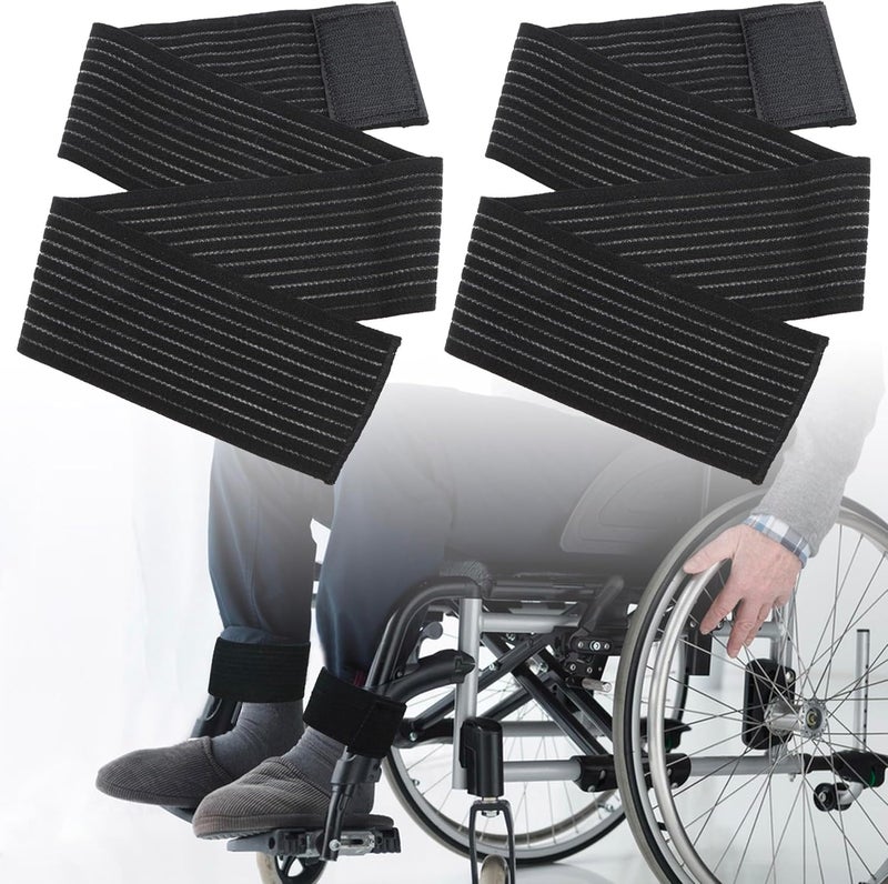 Terixe 2 Pack Wheelchair Leg Straps - Polyester Material, Breathable & Elastic - Foot, Calf & Seat Belt Restraints for Wheelchair Accessory - Image 1